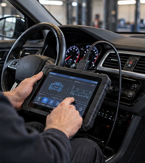 Illustrative photo of vehicle diagnostics