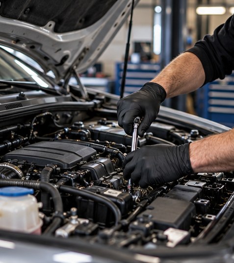 Illustrative photo of routine car servicing