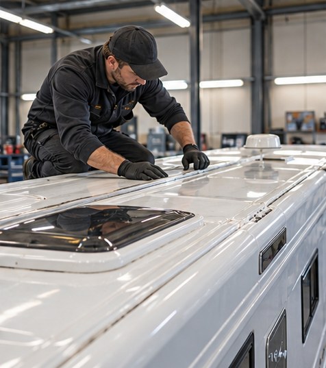 Illustrative photo of camper waterproofing work